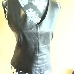 Leather zip Danier Vest